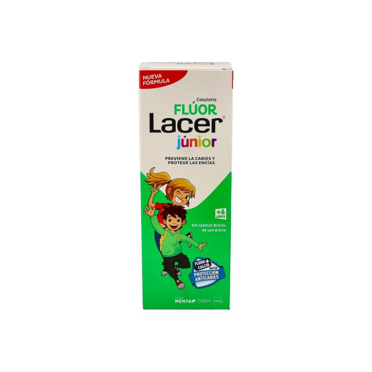 FLUOR LACER 0,05% DIA COL/MENTA INF 500 ML