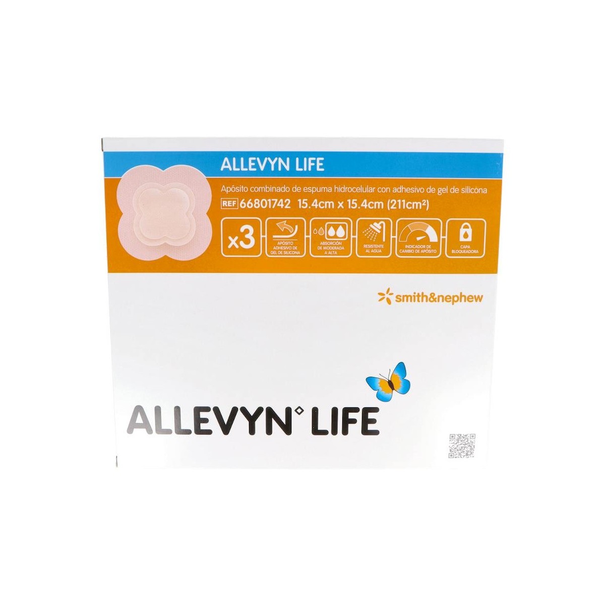 APOSITO ALLEVYN LIFE 15,4X15,4CM 3U