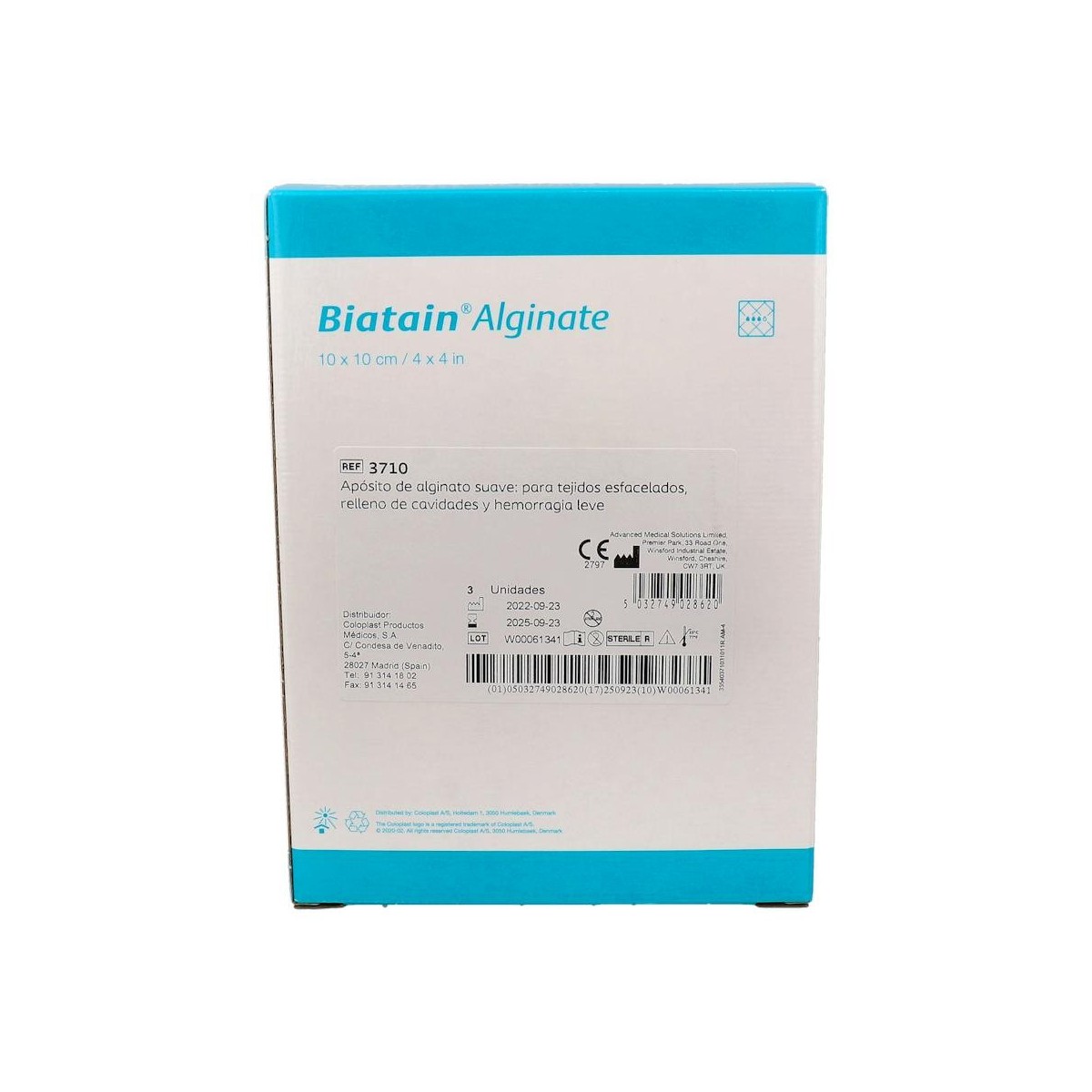 BIATAIN ALGINATE 10X10 3A 3710