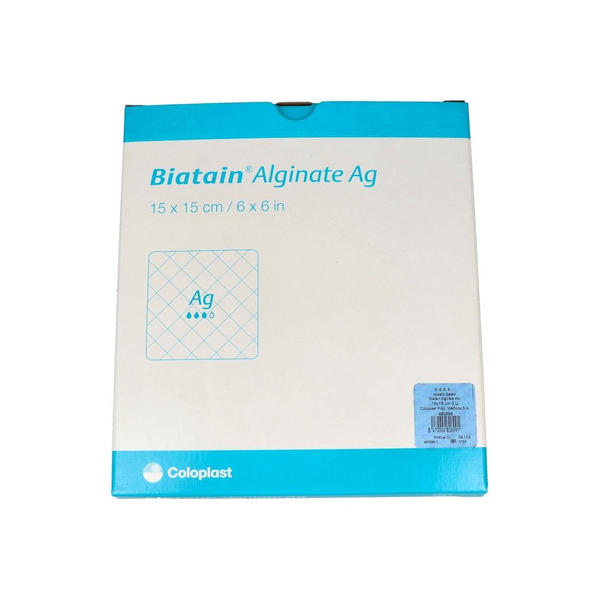 BIATAIN ALGINATE AG. 15X15 3A 3765