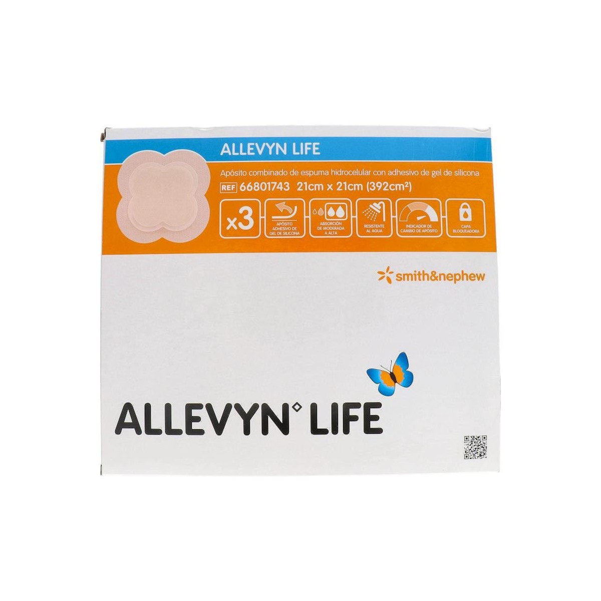APOSITO ALLEVYN LIFE 21X21CM 3U