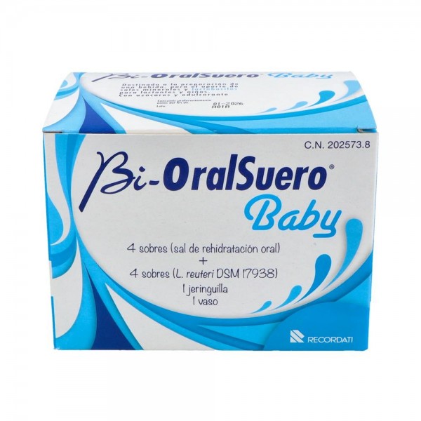 BIORALSUERO BABY 4+4 SOBRES + VASO DOSIFICADOR + JERINGA