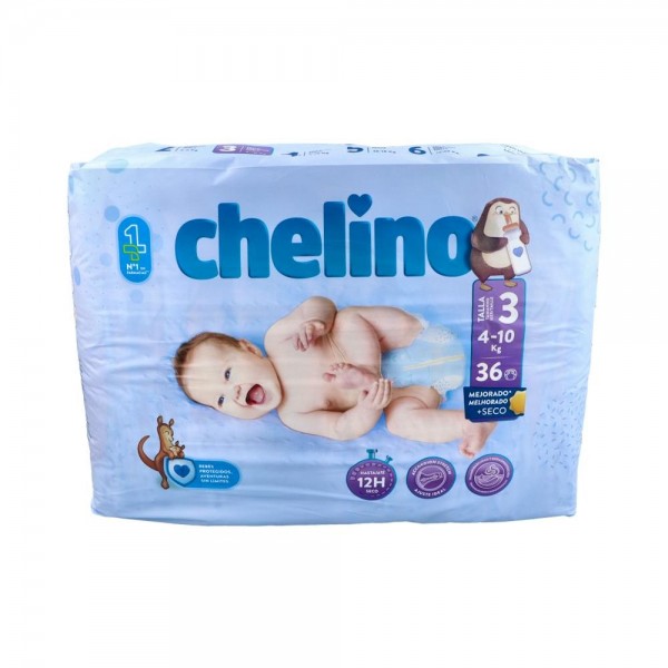 Pañal Inf Chelino Fahion&Love Tumbado 4-10 Kg T3 36 U