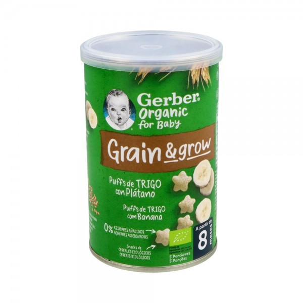 GERBER ORGANIC PUFF CEREALES CON PLA¡TANO 35G