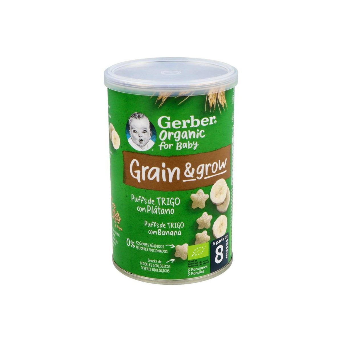 GERBER ORGANIC PUFF CEREALES CON PLA¡TANO 35G